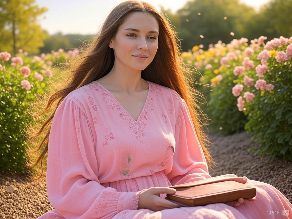 woman in field of flowers with Bible in her hand for the category spiritual growth for a virtuous home