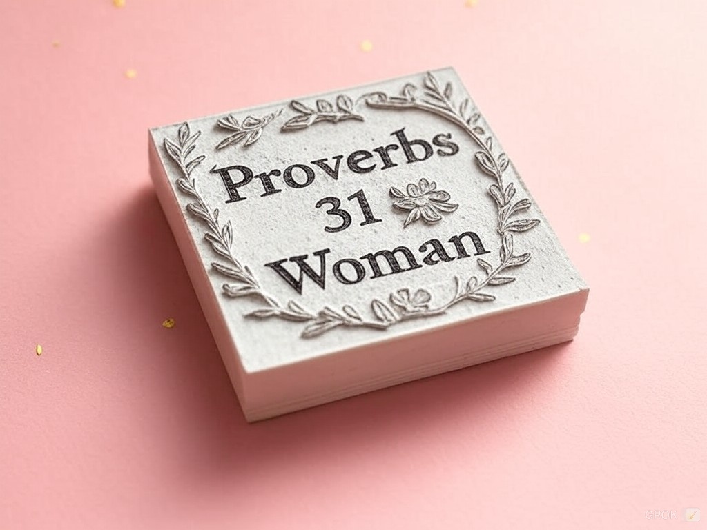 rubber stamp of the text Proverbs 31 woman